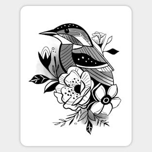 Bird and Flower Sticker